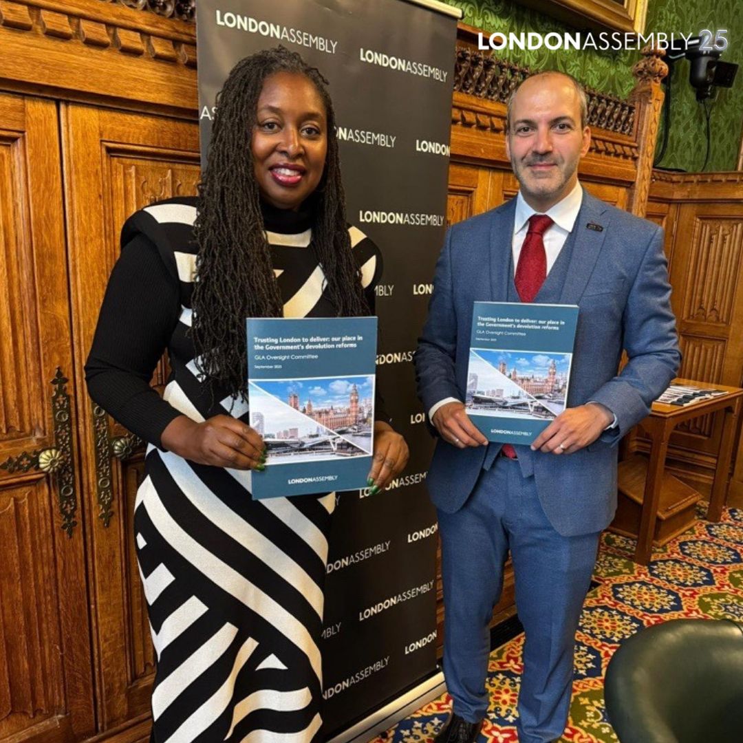 LondonAssembly's tweet photo. This afternoon, #AssemblyOversight launched its report: Trusting London to deliver: our place in the Government’s devolution reforms at the House of Commons. You can read the report in full here: https://t.co/5AnfPMpHVU https://t.co/ppwTNzfrNz