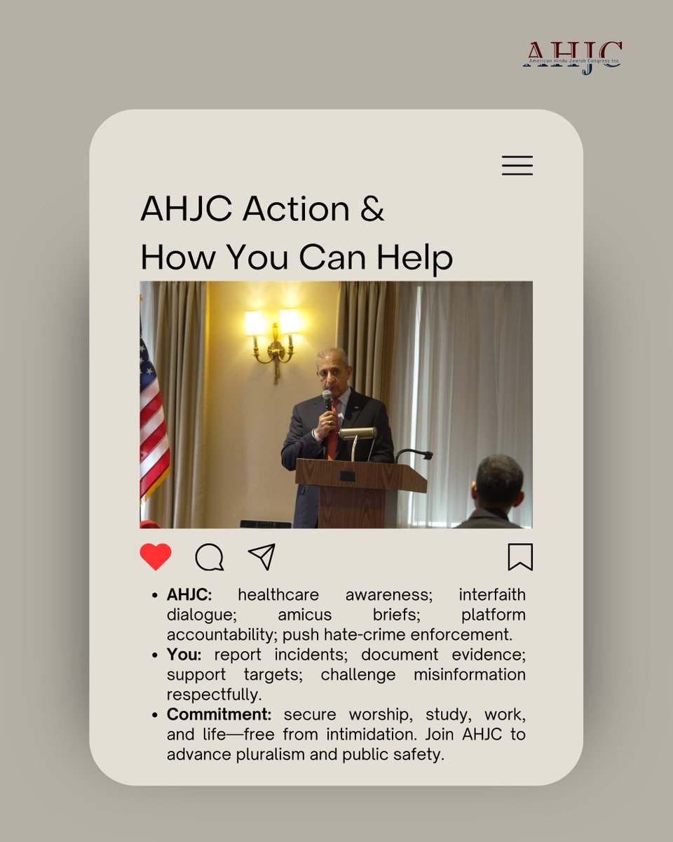 American Hindu Jewish Congress tweet media