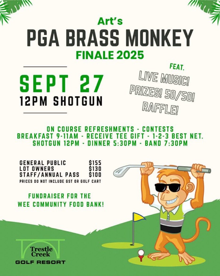 Hello friends! If you would like to help in our fundraising for the WEE Community Foodbank in the form of prizes, auction items or sponsorship please reach out to me at headpro@trestlecreek.ca . They support Wildwood, Evansburg, Entwistle as well as Drayton Valley, Edson and more