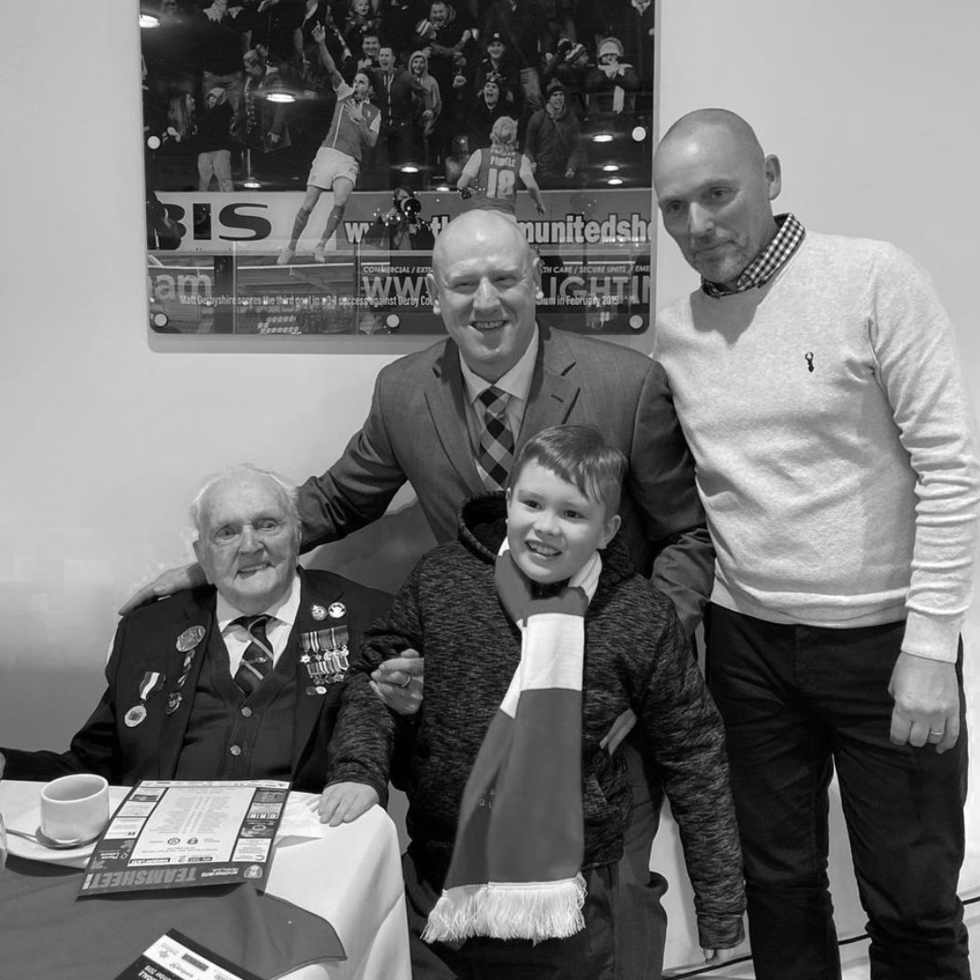 RotherhamUnited's tweet photo. Rest in Peace, Fred🕊️ 

The legacy of 105-year-old supporter Fred Adamson as a Miller began on the day we were founded in 1925 and endured into our Centenary year. A truly astonishing feat. ❤️

Once a Miller, Always a Miller.

#RUFC | #TownCountyUnited
