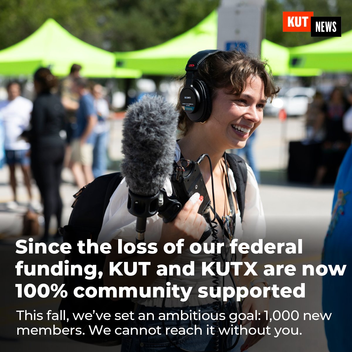 KUT and <a href="/KUTX/">KUTX 98.9</a> are now 100% community supported after the loss of our federal funding. This fall, we’ve set an ambitious goal: 1,000 new members. We cannot reach it without you. Join us today at Donate.KUT.org!