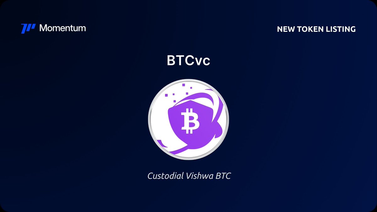 1/
⏰ New Token Listing

<a href="/Vishwa_xyz/">Vishwa</a>’s BTCvc is now live on app.mmt.finance

Expand your BTCFi strategy on Sui even further 👇 🧵