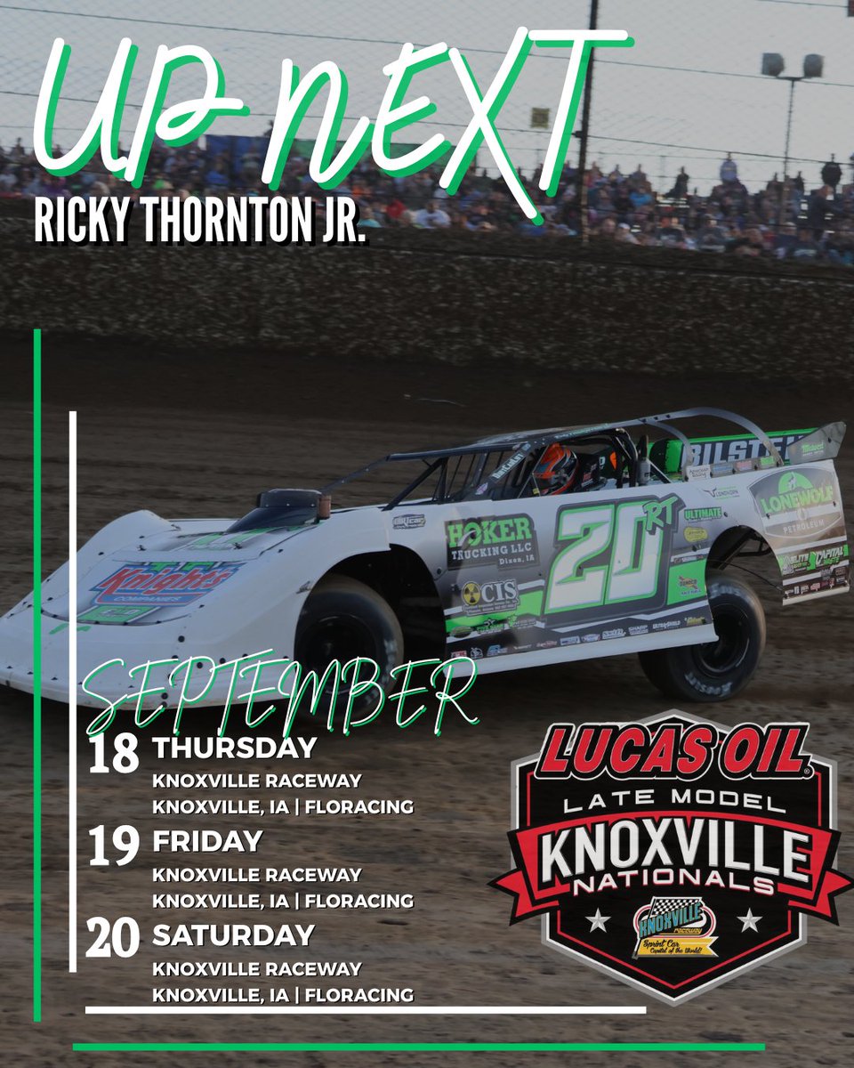 KoehlerMotorsp's tweet image. 🏁🔥 It’s Knoxville week! 

RTJ takes on the Late Model Knoxville Nationals! Points stack up Thurs &amp;amp; Fri to set the stage for Saturday’s $75K-to-win main event! 💰🏆 #RTJ #KnoxvilleNationals
