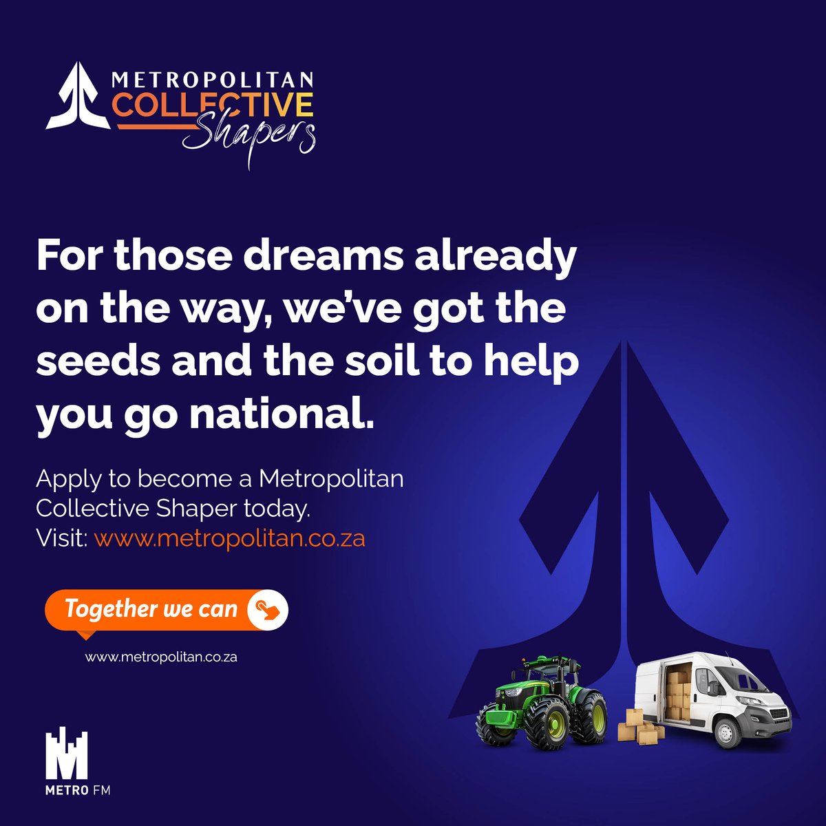 Guess what, Mzansi? Season four of <a href="/MetropolitanZA/">Metropolitan</a> Collective Shapers is going nationwide. Apply to become a Metropolitan Collective Shaper today. Visit metropolitan.co.za