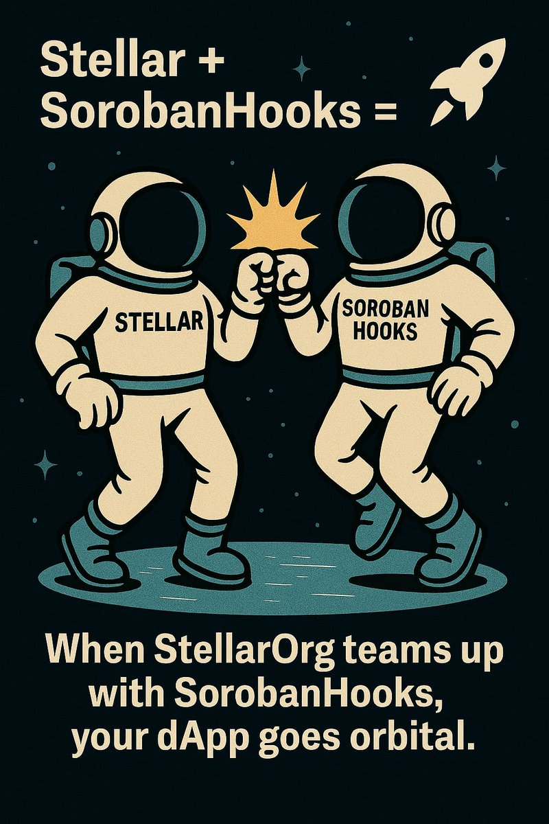 sorobanhooks's tweet image. When StellarOrg teams up with SorobanHooks, your dApp doesn’t just launch it goes orbital. From real-time alerts to cross-chain execution, this duo is rewriting the rules of smart contracts.

#SorobanHooks #Stellar