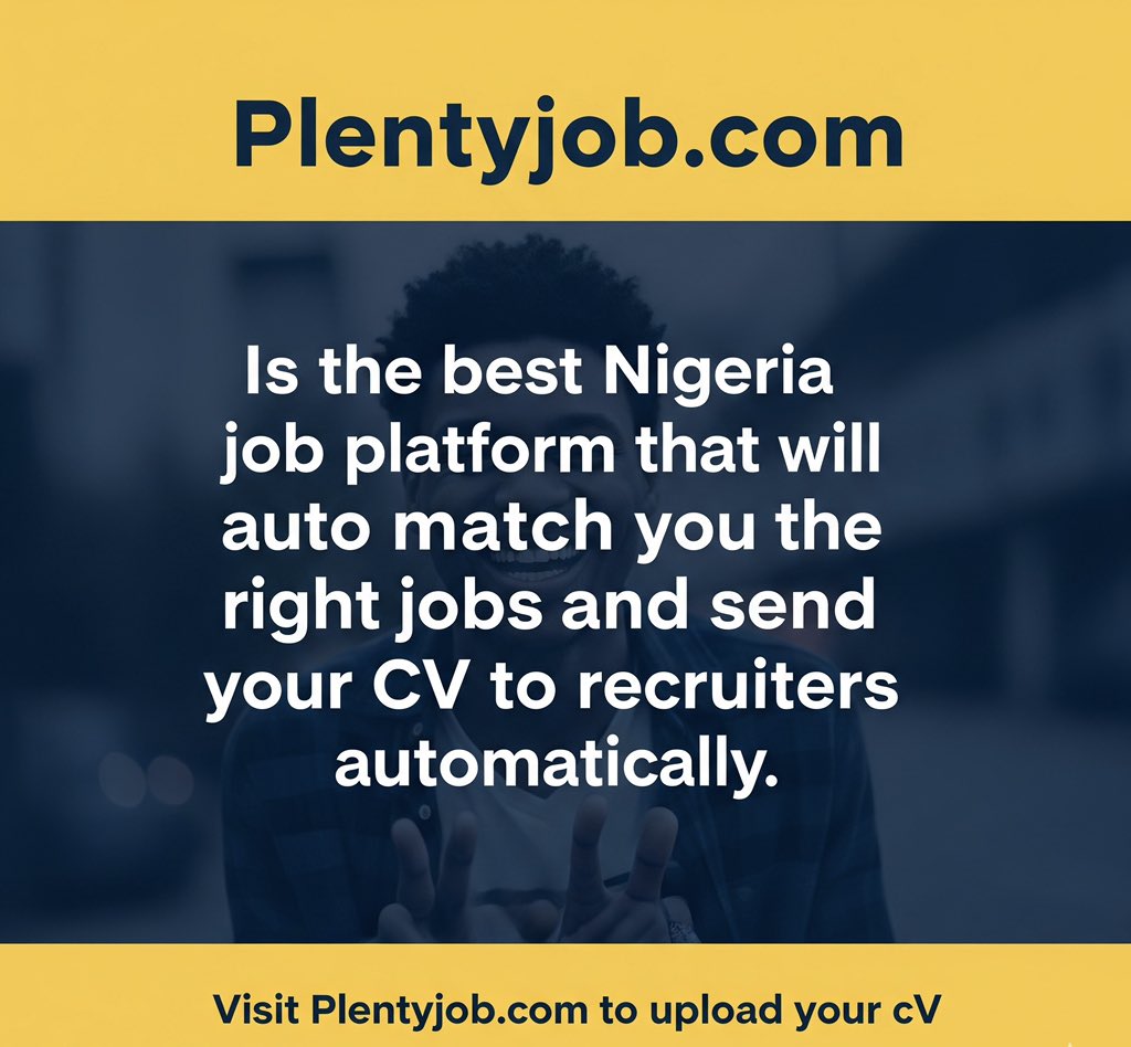 Plentyjob.com 

Is the best Nigeria job platform that will auto match you to the right jobs and send your CV to recruiters automatically.

Visit plentyjob.com to upload your cv

Nnamdi Kanu Head of House What is Kola Imisi