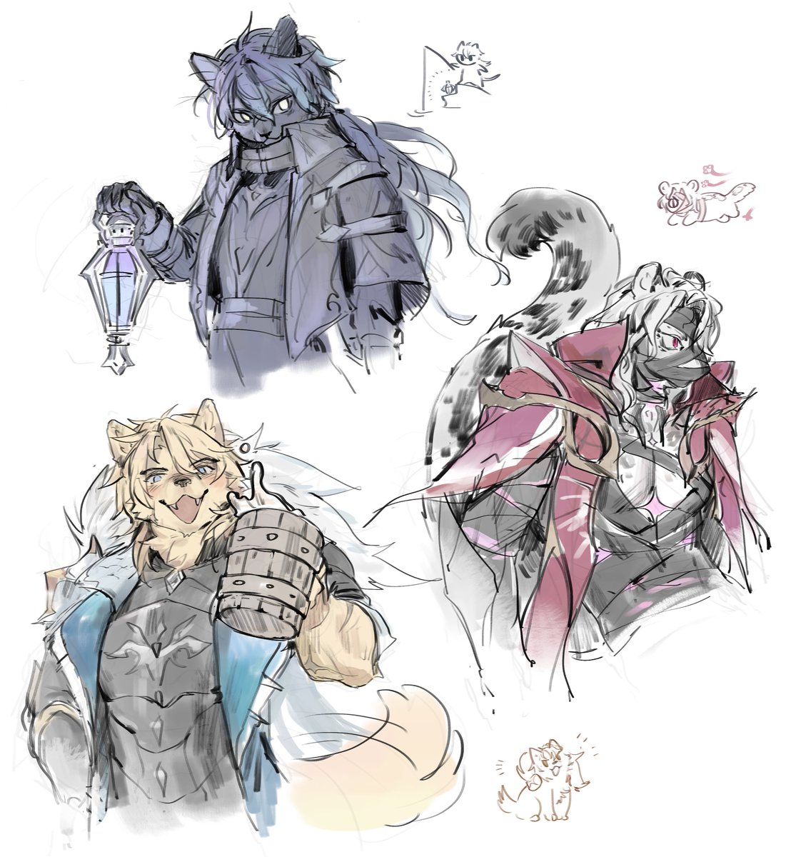 cotton_birb_'s tweet photo. 🐱🐱🐶
#Varka #Flins #Rerir #原神 #GenshinImpact https://t.co/1QoSue3rEM