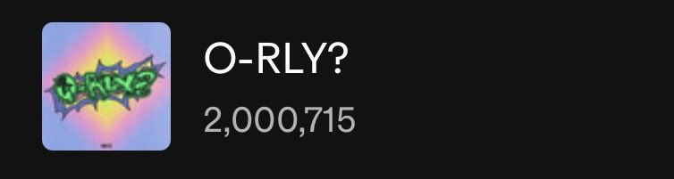 [Spotify] <a href="/NEXZ_official/">NEXZ</a> “O-RLY?” title track has reached 2,000,715 (2M) streams.