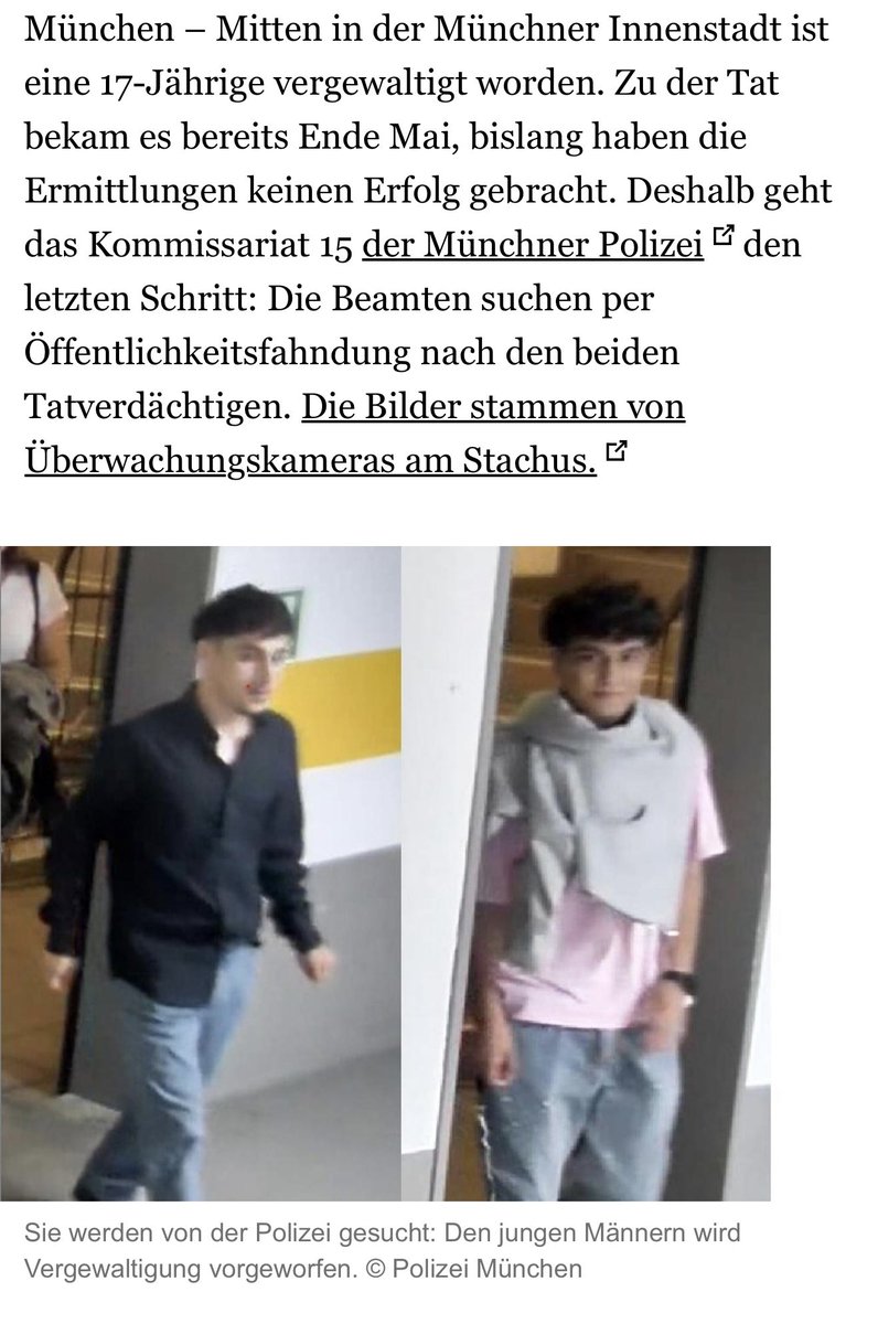 Lass die  Hurensöhne finden #München #Munich #Vergewaltigung 

merkur.de/lokales/muench…
