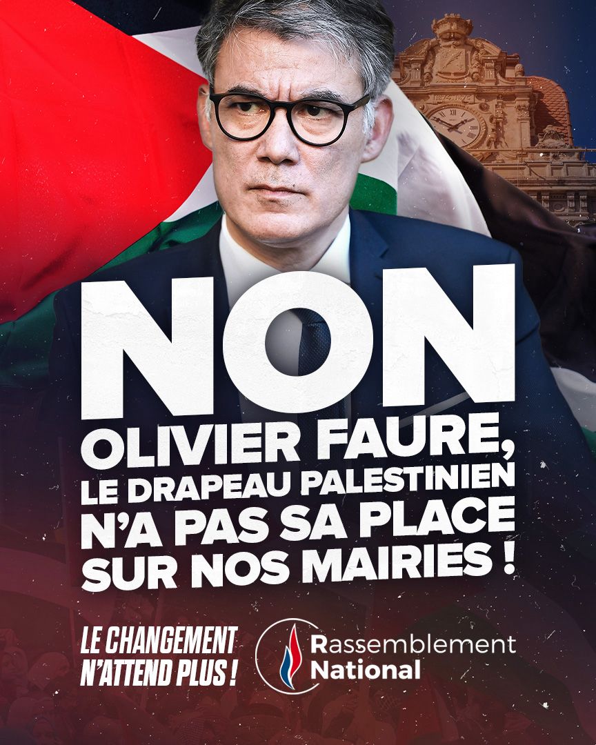 🔴 Les provocations clientélistes, symboles de violence et de désordre, ainsi que la détestation de nos valeurs par la gauche, sont une honte dont les Français se souviendront lors des municipales de 2026 !

Sur le fronton des mairies, un seul drapeau doit flotter : celui de la