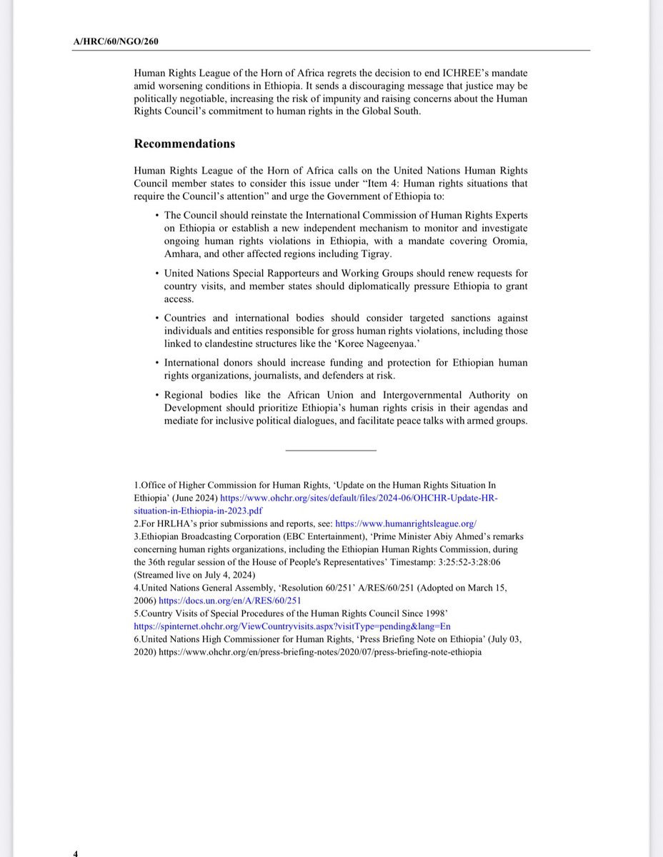 hawwiijatani's tweet photo. Written statement submitted by Human Rights League of the 
Horn of Africa, a non-governmental organization in special 
consultative status

 Likn 👇🏾
https://t.co/dYg8lcu66F

#everyone #highlights https://t.co/oOKYeKIU6P