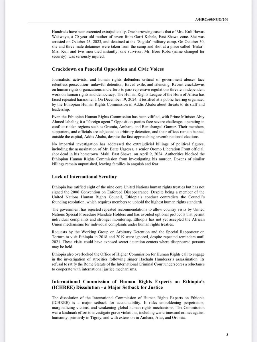 hawwiijatani's tweet photo. Written statement submitted by Human Rights League of the 
Horn of Africa, a non-governmental organization in special 
consultative status

 Likn 👇🏾
https://t.co/dYg8lcu66F

#everyone #highlights https://t.co/oOKYeKIU6P