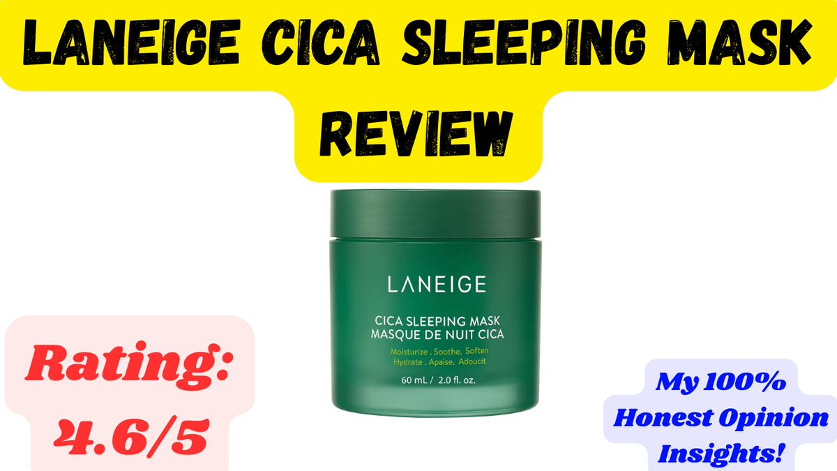 Engr_Kopil's tweet image. Laneige Cica Sleeping Mask Review | Restore Glow Overnight! 
Read the full Laneige Cica Sleeping Mask Review: legitrecommendations.com/laneige-cica-s…
#LaneigeCicaSleepingMask #OvernightSkinCare #SensitiveSkinSolutions #HydratingNightMask #SkinBarrierRepair #SoothingNightCare #RadiantSkin