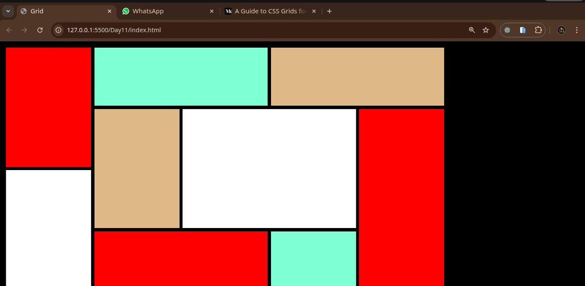 Munna_jsx's tweet image. Day- 11 of DefenceChallenge ✅!
Focus: display: grid;, grid-template-rows, & grid-template-columns for pixel-perfect, responsive designs.
#webdeveloper #Coding #webdev2025 #mernStack