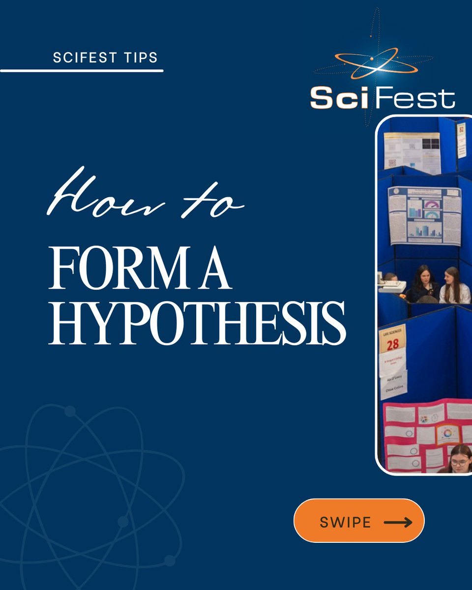 SciFest4STEM's tweet image. Unsure where to start with your hypothesis? Follow these steps to help you out!🎉

#SciFest #Hypothesis #howto #getinvolved #stem4all