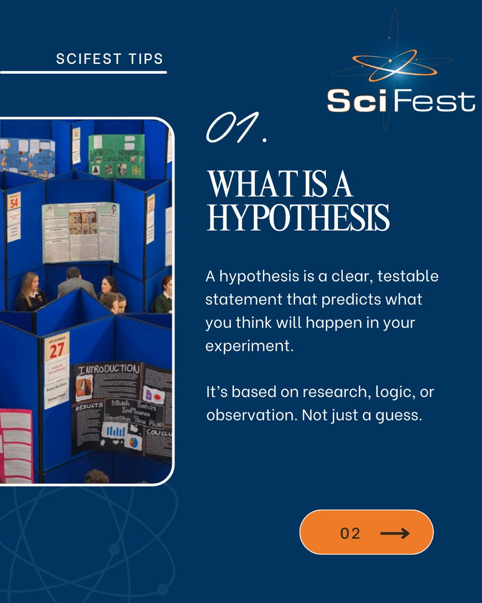 SciFest4STEM's tweet image. Unsure where to start with your hypothesis? Follow these steps to help you out!🎉

#SciFest #Hypothesis #howto #getinvolved #stem4all