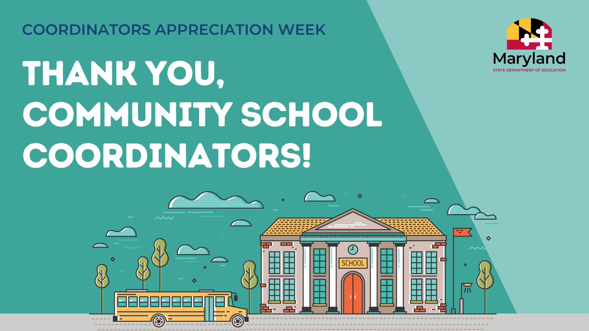 Maryland State Department of Education (@mdpublicschools) on Twitter photo Join MSDE in celebrating Community School Coordinator Appreciation Week! These incredible individuals are the driving force behind Maryland's community schools, ensuring students and families have the support they need to succeed. Thank you to all of Maryland's community school Join MSDE in celebrating Community School Coordinator Appreciation Week! These incredible individuals are the driving force behind Maryland's community schools, ensuring students and families have the support they need to succeed. Thank you to all of Maryland's community school