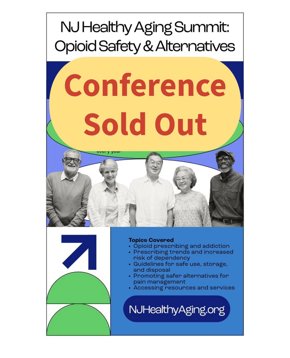 The NJ Healthy Aging Summit is officially SOLD OUT!  Together, we’re building awareness, sharing resources, and supporting older adults across the state.  You can join the waitlist at NJHealthyAging.org. #NJHealthyAging