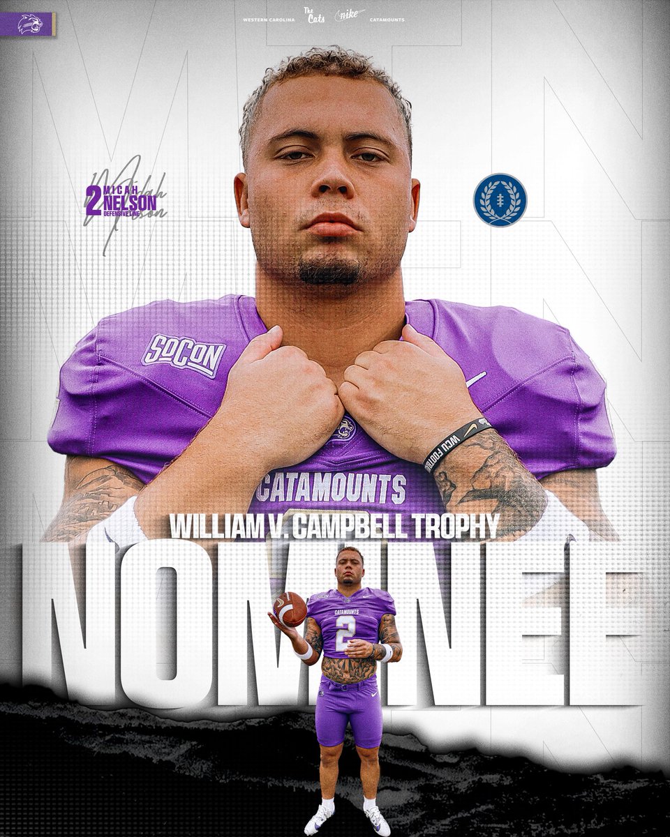Western Carolina Football (@catamountsfb) on Twitter photo 𝓦𝓲𝓵𝓵𝓲𝓪𝓶 𝓥. 𝓒𝓪𝓶𝓹𝓫𝓮𝓵𝓵 𝓣𝓻𝓸𝓹𝓱𝔂 𝓝𝓸𝓶𝓲𝓷𝓮𝓮 🫡 
<a href="/mtn2booby/">Micah Nelson</a> <a href="/NFFNetwork/">National Football Foundation</a> 
#NoExcuses » #LOTE 𝓦𝓲𝓵𝓵𝓲𝓪𝓶 𝓥. 𝓒𝓪𝓶𝓹𝓫𝓮𝓵𝓵 𝓣𝓻𝓸𝓹𝓱𝔂 𝓝𝓸𝓶𝓲𝓷𝓮𝓮 🫡 
<a href="/mtn2booby/">Micah Nelson</a> <a href="/NFFNetwork/">National Football Foundation</a> 
#NoExcuses » #LOTE