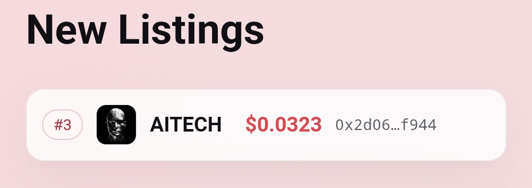 Tether2RupeSwap's tweet image. Community new listing announcement
@AITECHio Now live on Tether2Rupee swap
Swap $AITECH with 0 fees
Tether2Rupeeswap.online
#bnb #Crypto