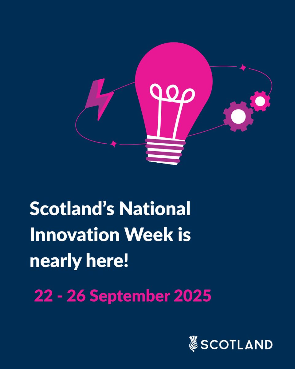 scotgov's tweet photo. Scotland’s first National Innovation Week will take place next week!

It will celebrate Scotland’s proud legacy of innovation. The week will showcase new technologies and industries of the future.

Learn more: https://t.co/t4ZGubNCnz

#NationalInnovationWeek https://t.co/hm4SsByFRS