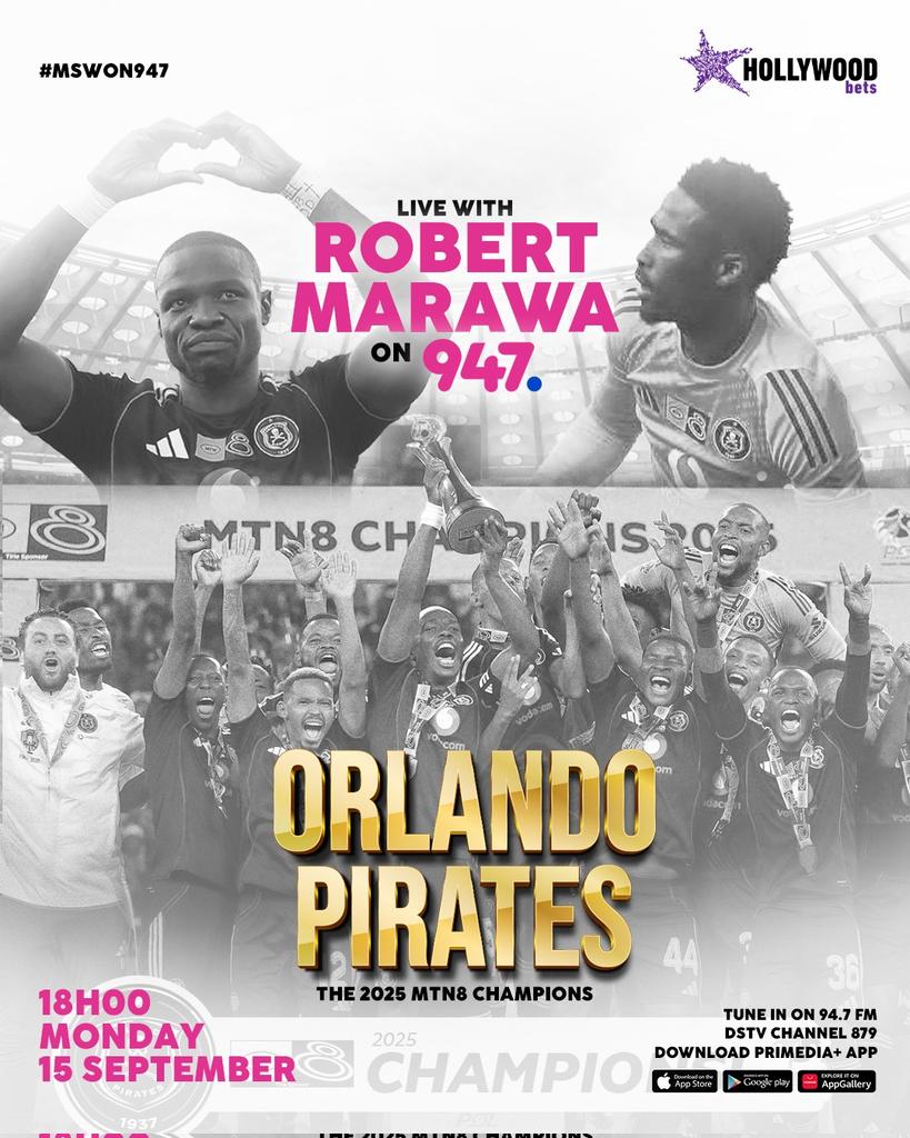 robertmarawa's tweet photo. 🔴 NAZOOOOOOOOOOO!!!! 🔴

The #mtn8final2025 CHAMPIONS ARE IN THE BUILDING!! Join our special  #ReactionMonday edition TONIGHT ON #MSWOn947 

📲 060 708 0484 

☠️🔥☠️🔥☠️🔥☠️🔥☠️🔥☠️🔥☠️🔥☠️🔥☠️🔥☠️🔥☠️🔥

@TshegoMabasa_19 https://t.co/Q9OAcrJWJI