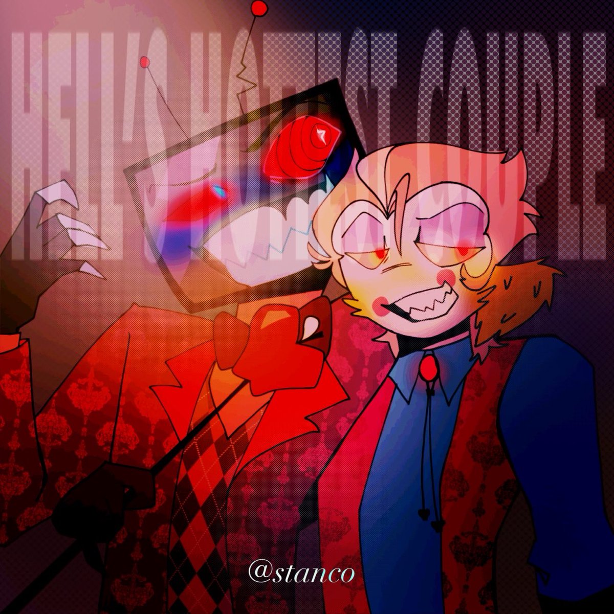 i hate these guys #HazbinHotel #HazbinHotelFanart #staticapple #vox #LuciferMorningstar