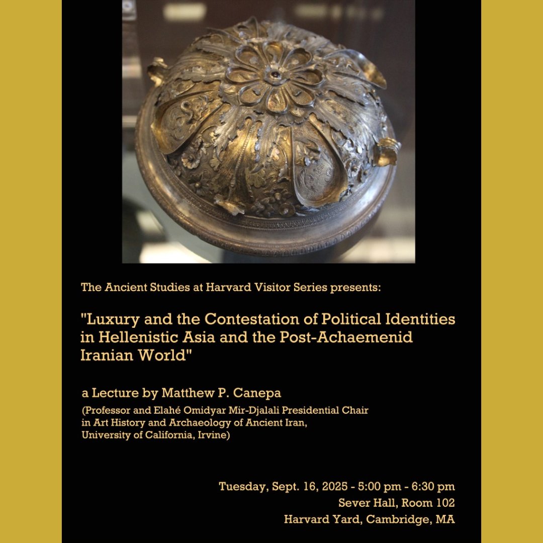 Those in the Boston area may be interested in a lecture this evening across the river from Arion.