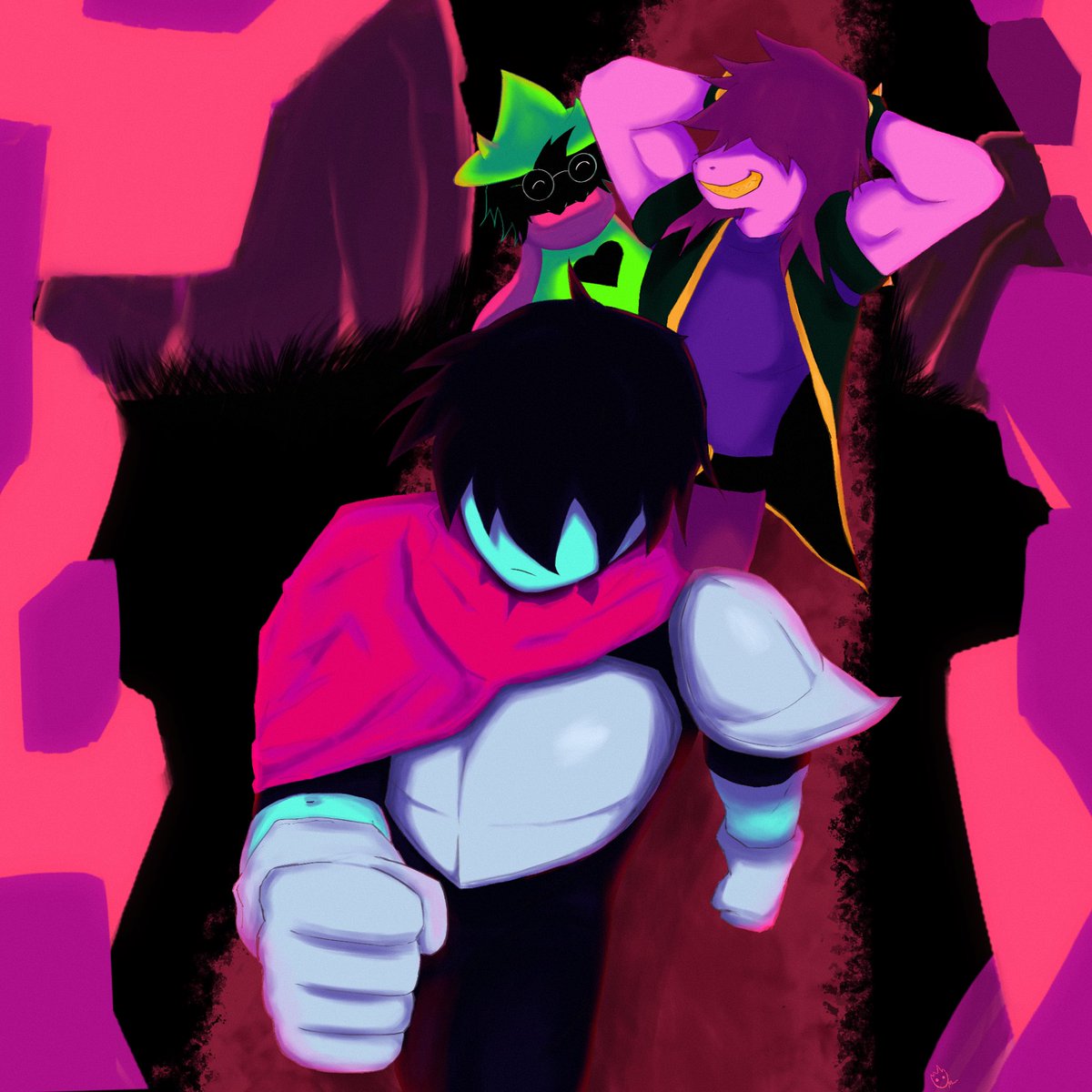 EditsMui's tweet image. Happy 10th anniversary Undertale! Not an Undertale drawing though, this is a piece that I’ve been working on for a good while and I’m pretty proud of the results! #undertale10thanniversary #undertale #deltarune #deltarunefanart