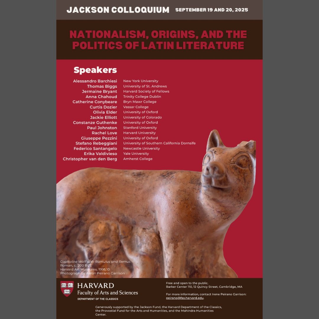 Register here for Harvard’s Jackson Colloquium this Friday and Saturday:
classics.fas.harvard.edu/jackson-colloq…