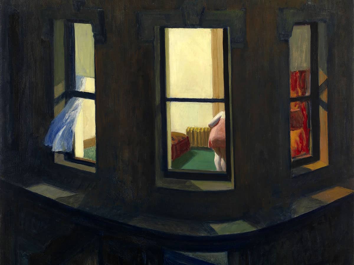 armitaplanet's tweet image. پنجره‌ها در شب اثر ادوارد هاپر.
