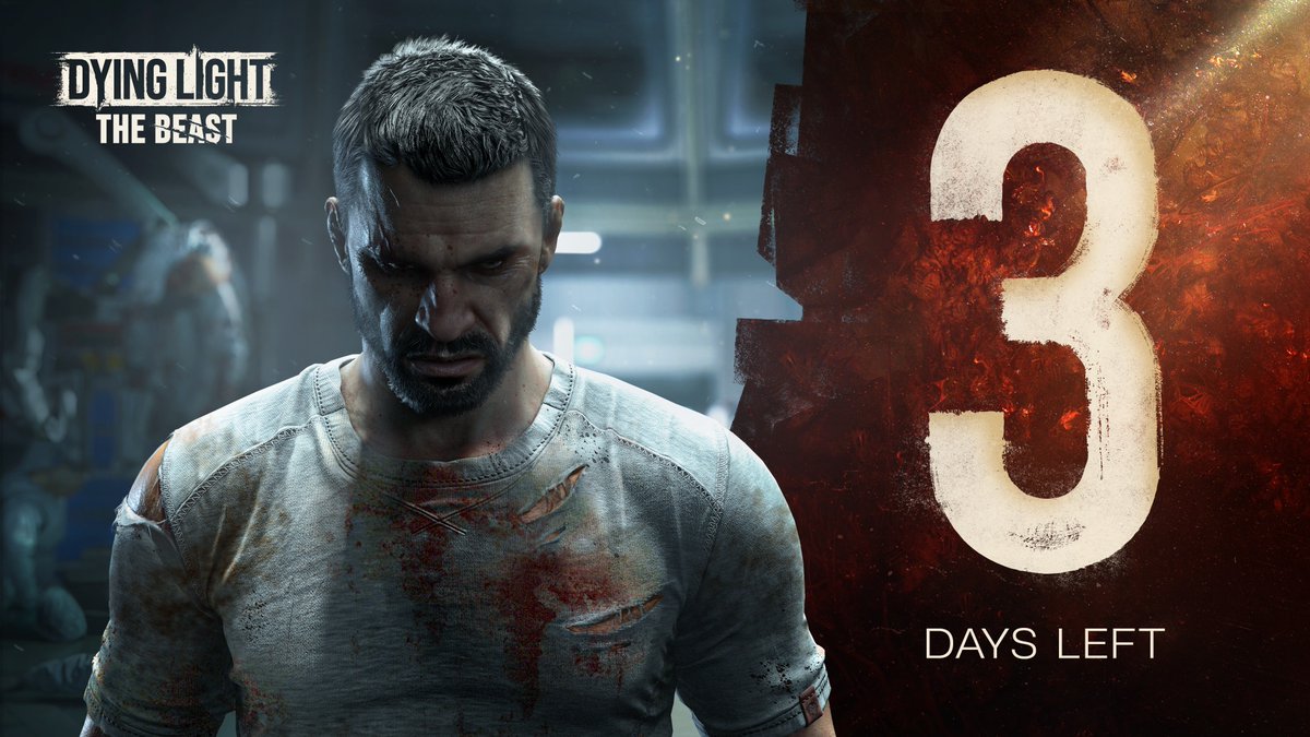 DyingLightGame's tweet image. In just 3 days, your quest for revenge begins, and the horrors of Castor Woods will push you further than ever before. Will you have what it takes to survive?

Unleash the Beast - September 18. 

Pre-order now 👉 go.dyinglight.com/pre-order-now