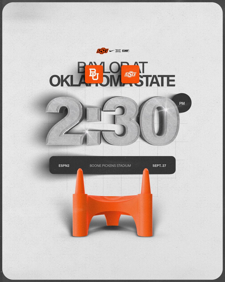 Baylor kick time announced 🤠

⏰: 2:30 pm
🏟️: BPS
📺: ESPN2