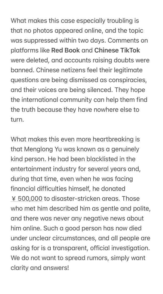 LuChenChangAn's tweet image. Kind friends from around the world, thank you for feeling sorrow for him, but we cannot accept the news of his death. From beginning to end, the Chinese police have never released any real evidence or photos. There’s so little we can do on our own, and we truly need your help…