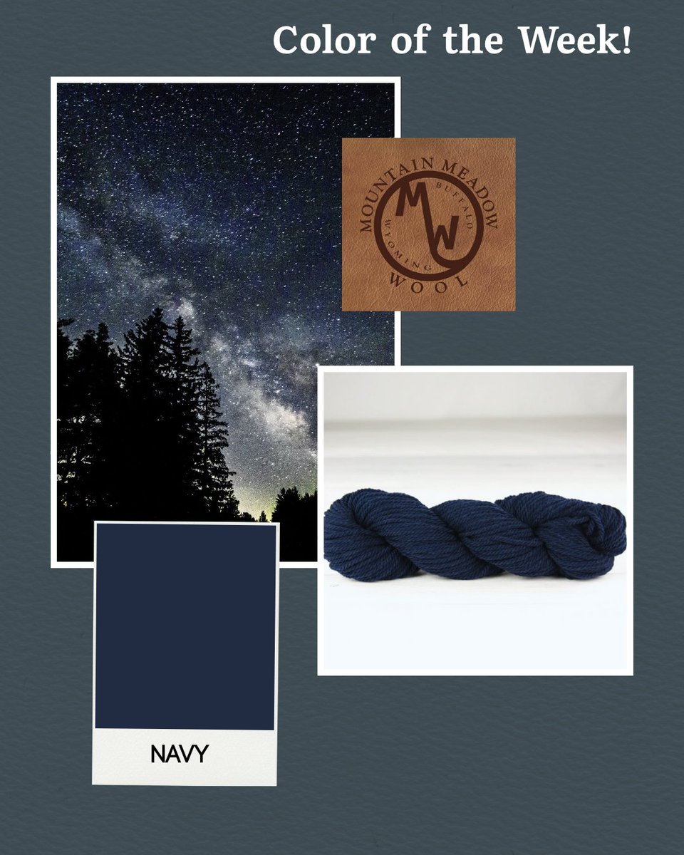 MtnMeadowWool's tweet image. 🌌 Color of the Week: Navy 🌌 Dive into the rich hues of Navy—a timeless dark blue that adds sophistication to any project. Available in Saratoga, Cody, Jackson, Laramie, Cora, and Sheridan weights. #ColorOfTheWeek #MMW #YarnLove #YarnAddict #KnittersOfInstagram #CrochetCommunity