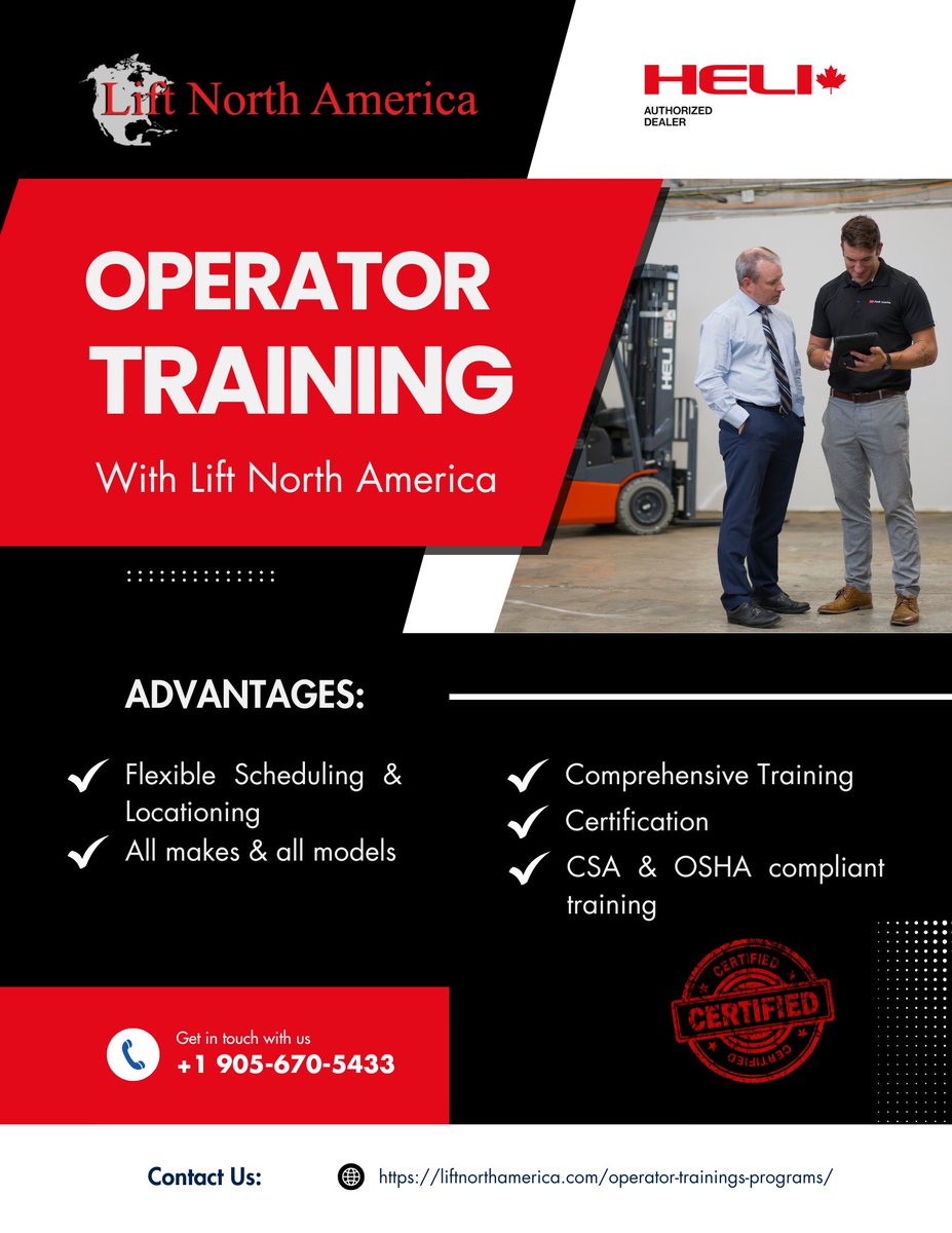 LNAequipment's tweet image. Get Certified. Stay Safe.

Forklift operator training with Lift North America keeps you compliant and job-ready.

Tap the link below to book your spot today!

liftnorthamerica.com/operator-train…

#ForkliftTraining #OperatorCertification #StaySafe #LiftNorthAmerica