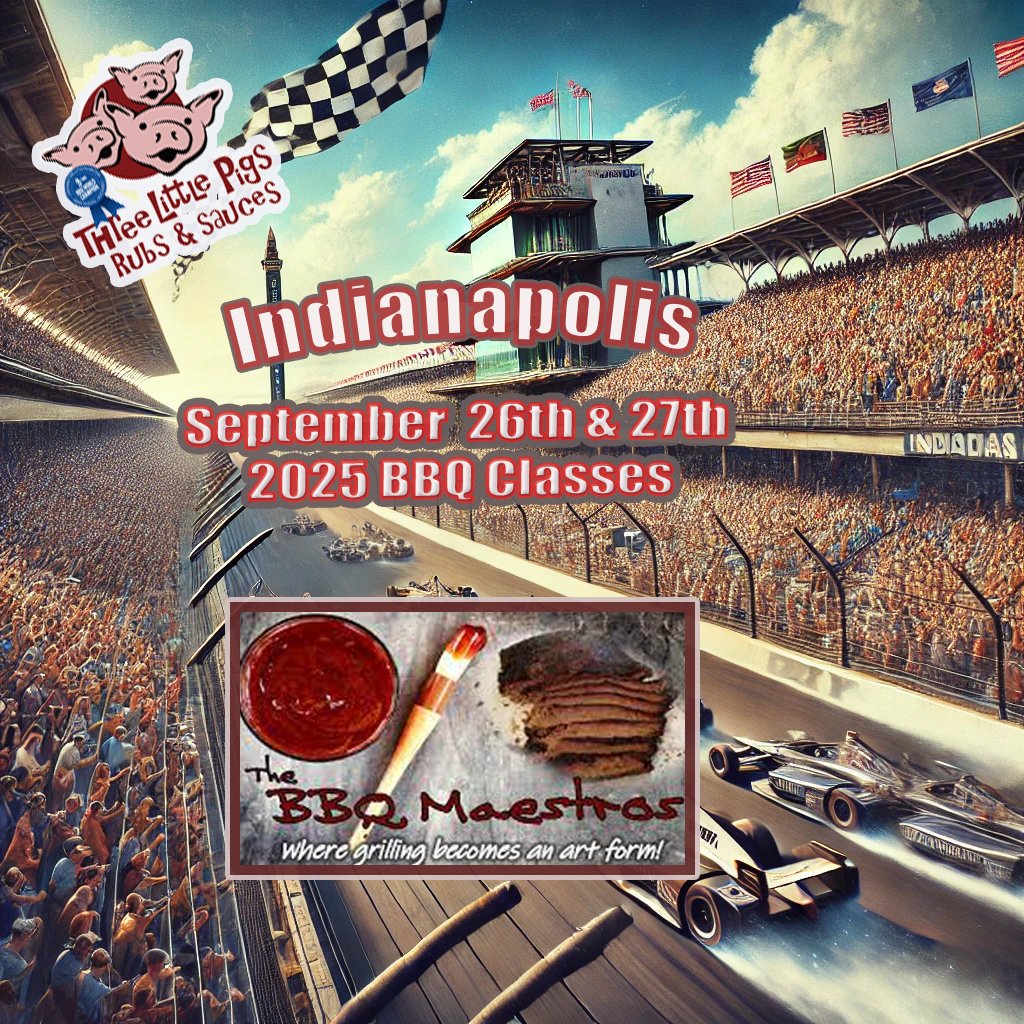 📷 Join BBQ Legend Chris Marks in Indianapolis! 📷
Get hands-on with 9-time BBQ World Champion Chris Marks of Three Little Pigs BBQ Rubs &amp; Sauces at BBQ Maestros in Indianapolis.
Signup Here: bbqindy.com/2025-bbq-cooki…  <a href="/ChampBBQ/">Three Little Pig's</a>
