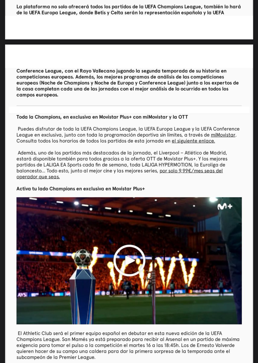 🚨 Comunicado prensa <a href="/MovistarPlus/">Movistar Plus+</a> 🚨 “Vuelve la mejor competición europea de clubes, al completo y en exclusiva en Movistar Plus+”.

🎙️ Con <a href="/carlosplus/">Carlos Martínez</a>, <a href="/AlvaroBenitoV/">Alvaro Benito Villar</a>, <a href="/MundoMaldini/">Julio Maldonado</a>, <a href="/Noemidemiguel/">Noemí de Miguel</a>, <a href="/sguasch/">Susana Guasch Llovensà</a>, <a href="/MorientesNo9/">Fernando Morientes</a>, <a href="/Rsierraplus/">Ricardo Sierra</a>, <a href="/m_marchante/">Mónica Marchante</a>, <a href="/AxelTorres/">Axel Torres 🧅</a>,