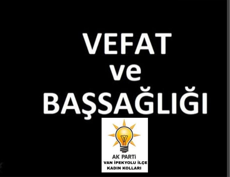 İlçe Kadın Kolları Sağlık Politikaları Birim Başkanımız Yeşim ASLANÖZ'ün Kıymetli Babası Fahrettin DEMİRER hakkın rahmetine kavuşmuştur.  Yönetim Kurulu Üyelerimiz ile başsağlığı dileklerinde bulunduk. 
Merhuma ALLAH'tan rahmet ailesine ve yakınlarına sabırlar diliyoruz.