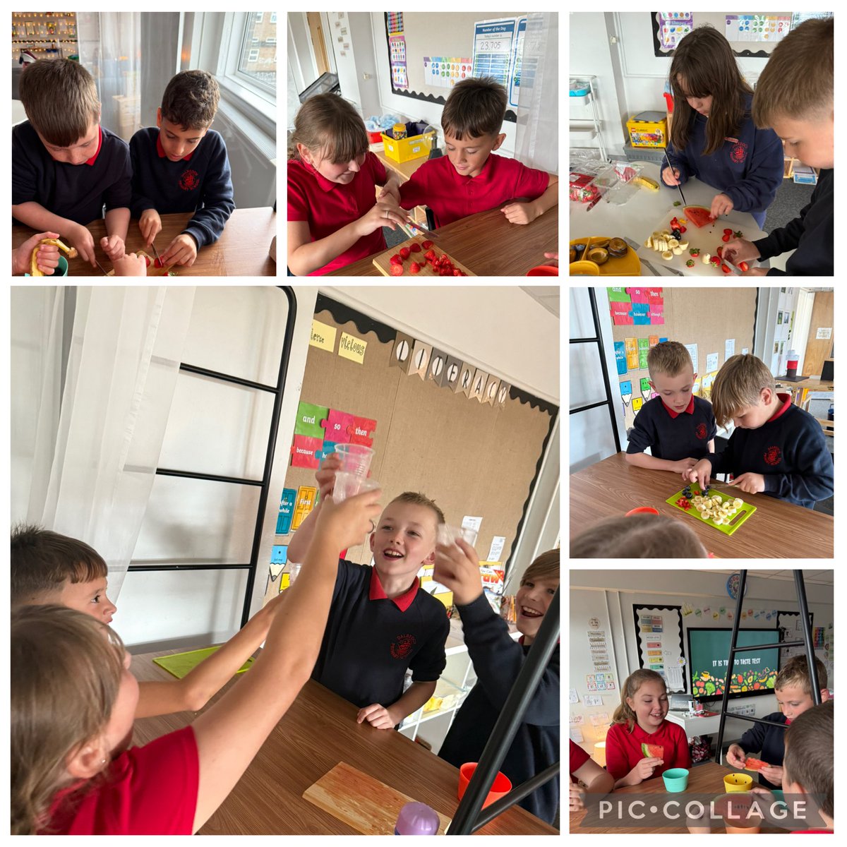 A wonderful Monday afternoon in P5/6 exploring different healthy foods. Pupils did a taste test and selected their own fruits to create a healthy smoothie.  🍓🍌🍊

They demonstrated excellent teamwork and creativity skills, well done everyone!