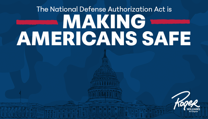 Proud to support The National Defense Authorization Act, which prioritizes the safety and well being of our country and supports our service members.

•Funding for new military tech
•Delivers healthcare &amp; childcare for service members
•Enhances tech to fight drug trafficking