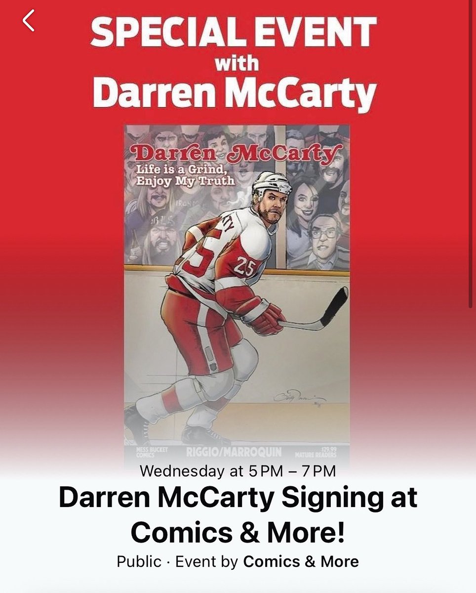 Come see us at @Comicsandmore this Wednesday with @realdarrenmccarty !#messbucketcomics #comicsandmore #madisonheightsmi
