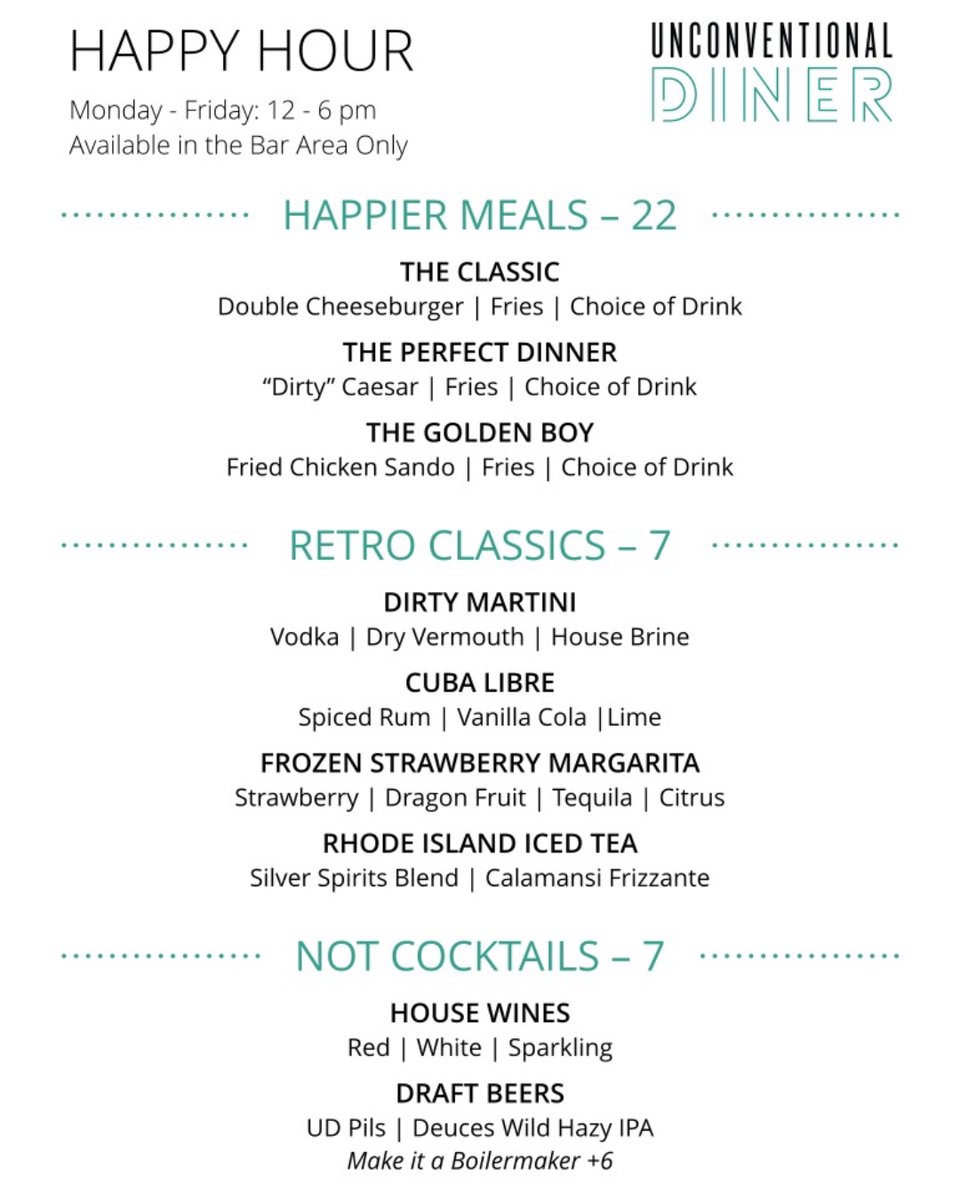 Who needs 5 o’clock? Our happy hour starts at noon. Weekdays, 12–6 at the bar. 🍟🍹