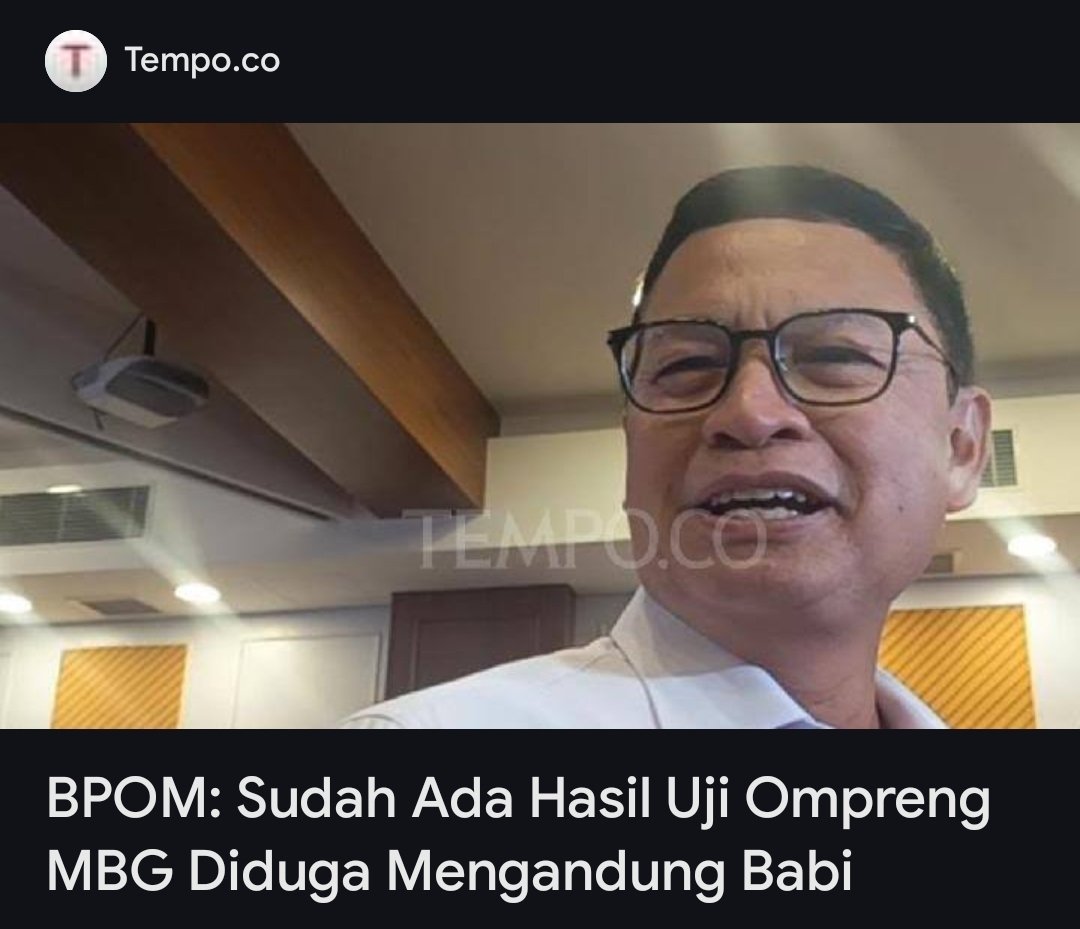 Bahan baku minyak babi memang digunakan dalam proses pembuatan ompreng MBG.