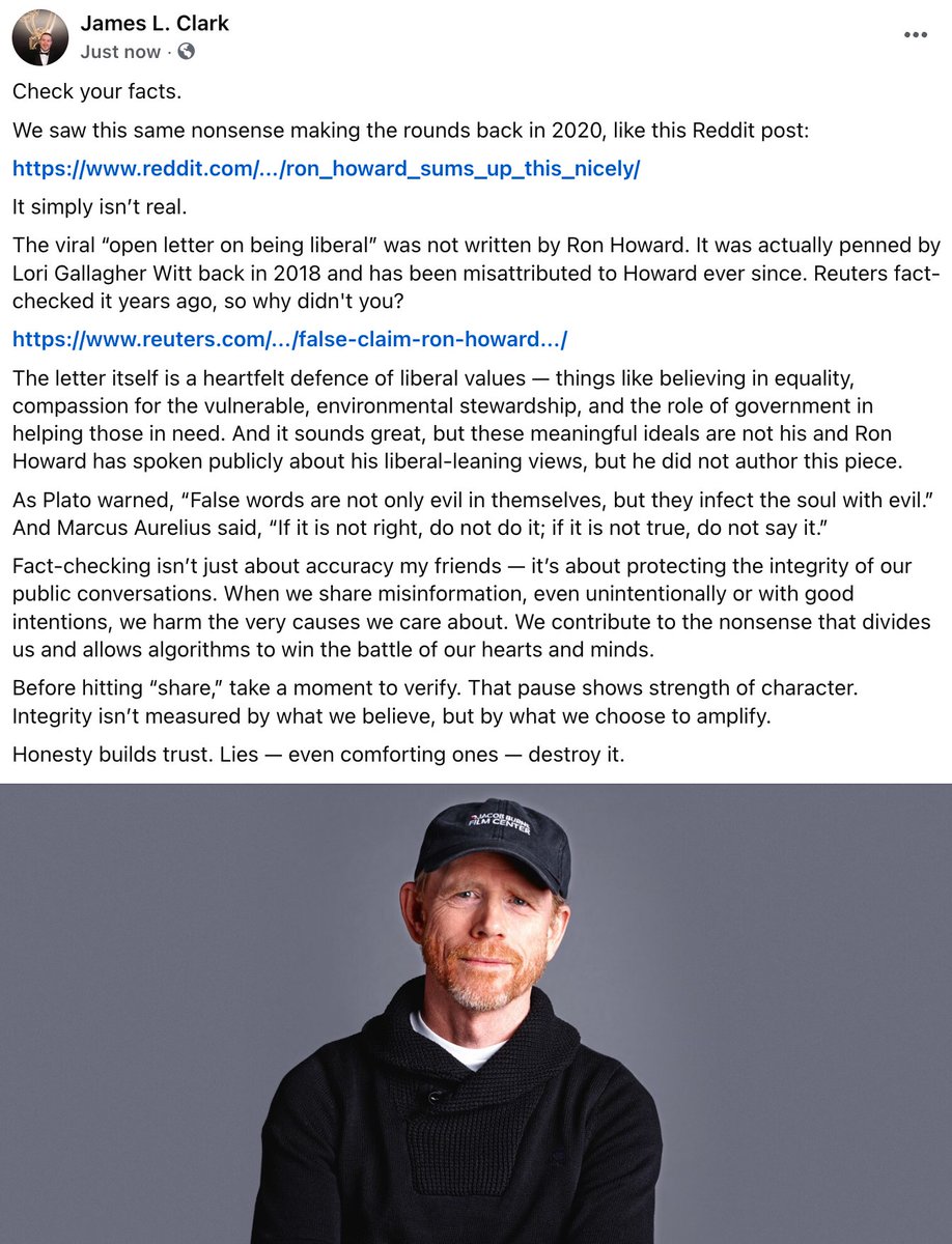 jameslclark's tweet photo. #checkyourfacts #liesarelies Even well intentioned, it's critical we fact check before we share. Do your part. https://t.co/1JjmGPhFJe