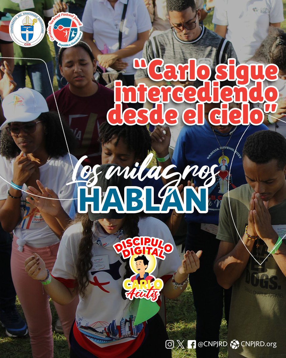 Cnpjrd's tweet photo. Gracias a su oración, un niño brasileño fue sanado y Valeria sobrevivió a un grave accidente en Florencia, confirmando la fuerza de su fe y su cercanía a Dios.

La fe sana, recemos con esperanza hoy.
.
.
#CarloAcutis
#AñoDeLaEsperanza
#InfluencerdeDios
#SomosPJRD #cnpjrd https://t.co/2xEDvE6UCi