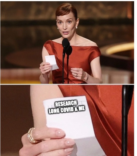 bhanlon15's tweet photo. Hat tip to Britt Lower of Severance for this subtle message in her acceptance Emmys speech
#ResearchLongCOVID
#ResearchME https://t.co/kc1pTQCiZY