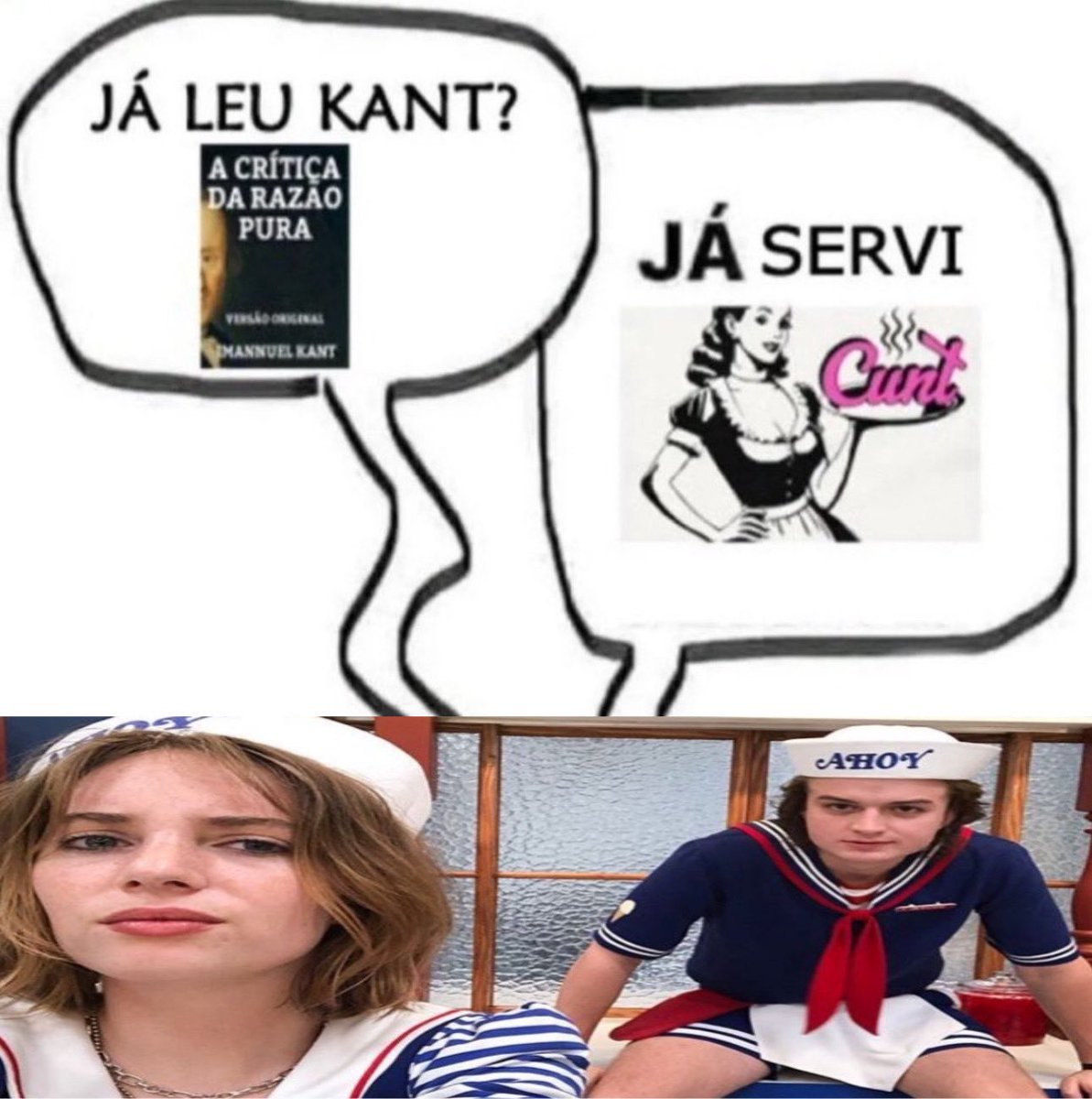 já leu kant? já servi cunt