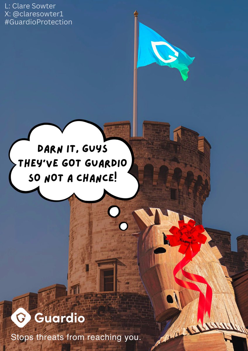 ClareSowter1's tweet image. Entry No.2:
Create posters that show why
@GuardioSecurity is a must-have for staying protected in today’s online world where scams are ever-more sophisticated and don’t look like scams. #GuardioProtection
@OneMinuteBriefs