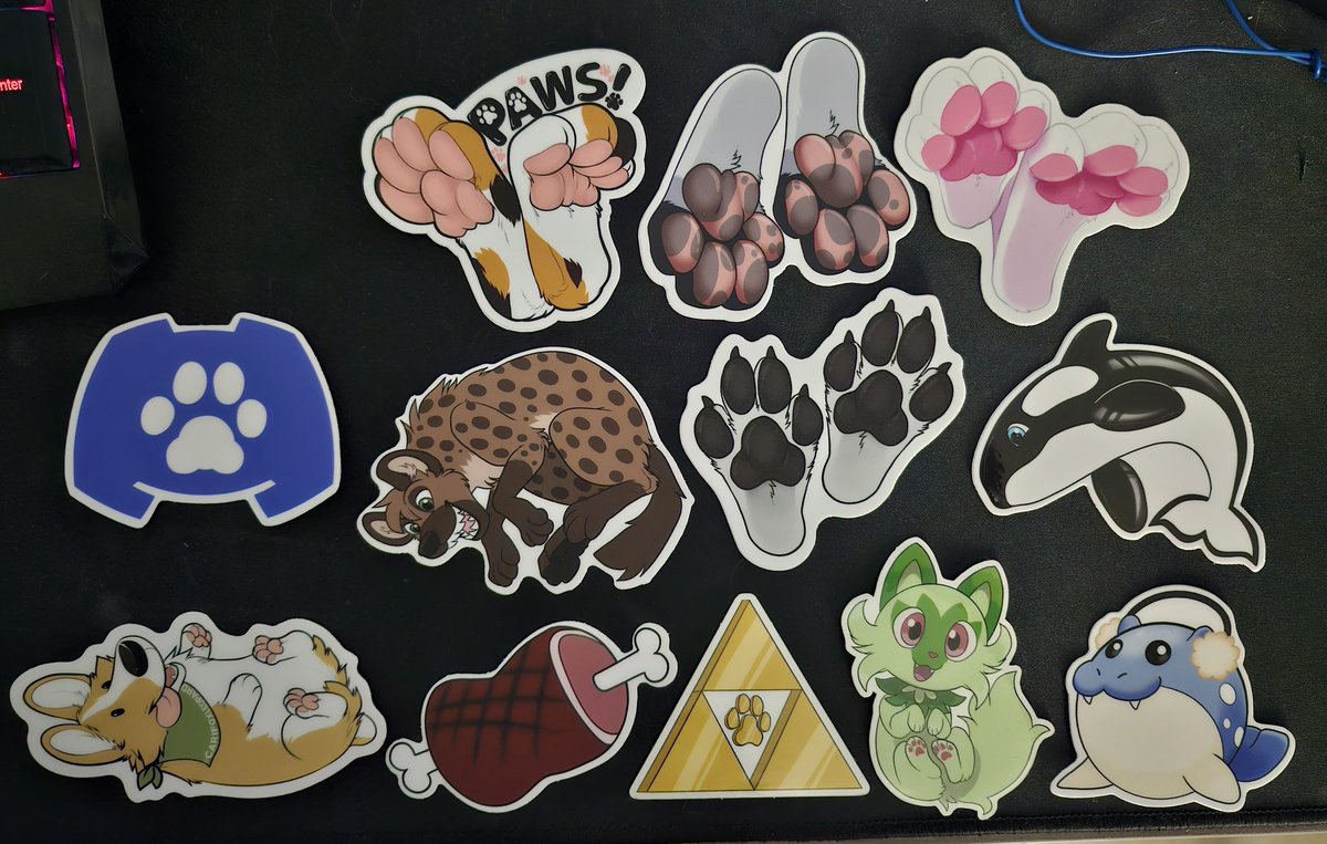 Anyone interested in a keychain and/or some stickers? I only have 17 keychains but I have many stickers &lt;: keychain is $25 with shipping in the US, and stickers are $3 or 2 for $5. For stickers alone I'd just ask an extra $1 for shipping! DM me here or on telegram if you have me!